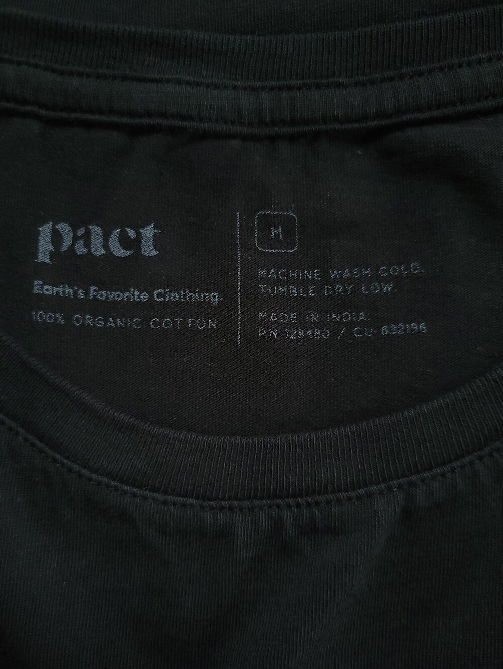 Pact Organic Cotton Black M Muscle Tank Capsule Minimalist Relaxed - Picture 7 of 10